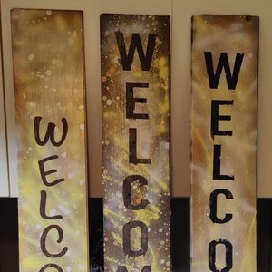 Welcome fall signs for front and back porch decor!